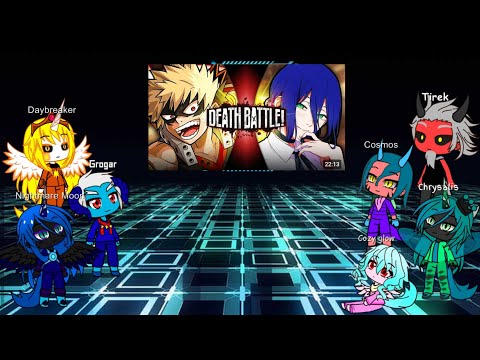 Mlp villains react to Bakugo vs Reze (Death Battle).