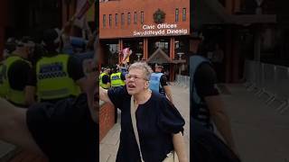 Protesters clash over Migrant Hotel | Anger erupts | Barry South Wales UK