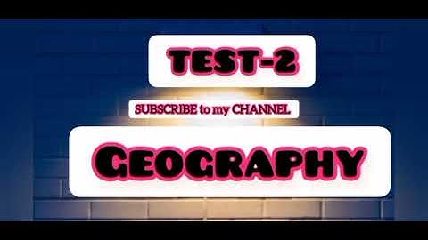 || BRIDGE COURSE || TEST-2 || भूगोल || GEOGRAPHY || with ANSWERS ||