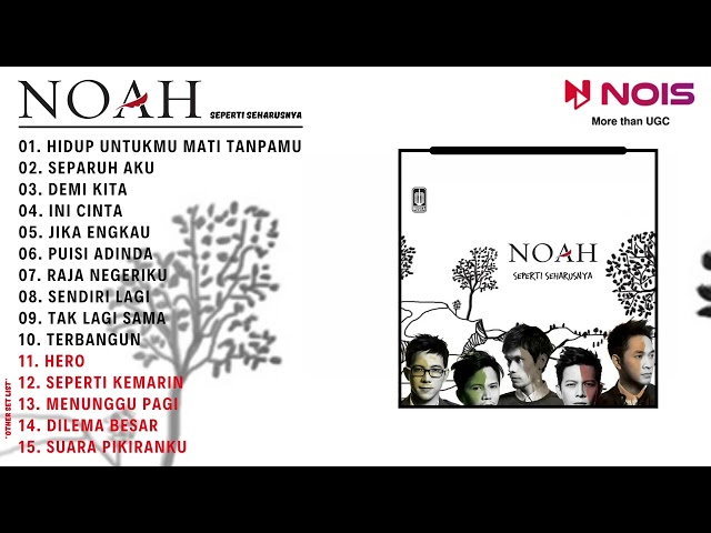 NOAH - HIDUP UNTUKMU MATI TANPAMU l KOMPILASI FULL ALBUM SEPERTI SEHARUSNYA (List Music Lagu Keren) class=