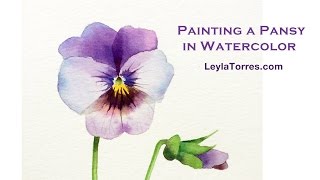 how to paint a pansy in watercolor 1
