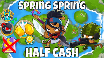 Bloons TD 6 - Spring Spring - Hard - Half Cash - No Monkey Knowledge