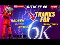 Daily live redeem code giveaway freefire ritikff09 6k
