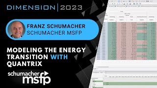 Use Case: Schumacher MSFP - Modeling the Energy Transition with Quantrix | Dimension 2023