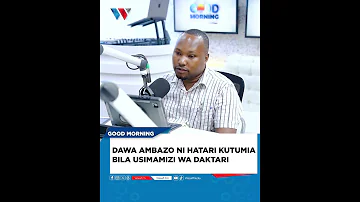 Dawa Hizi Ukinywa Bila Kupima Ni Hatari 
