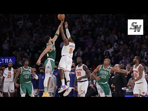 RJ Barrett bank in winning 3 at buzzer, Knicks beat Celtics