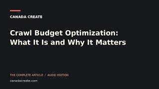 Crawl Budget Optimization: What It Is and Why It Matters