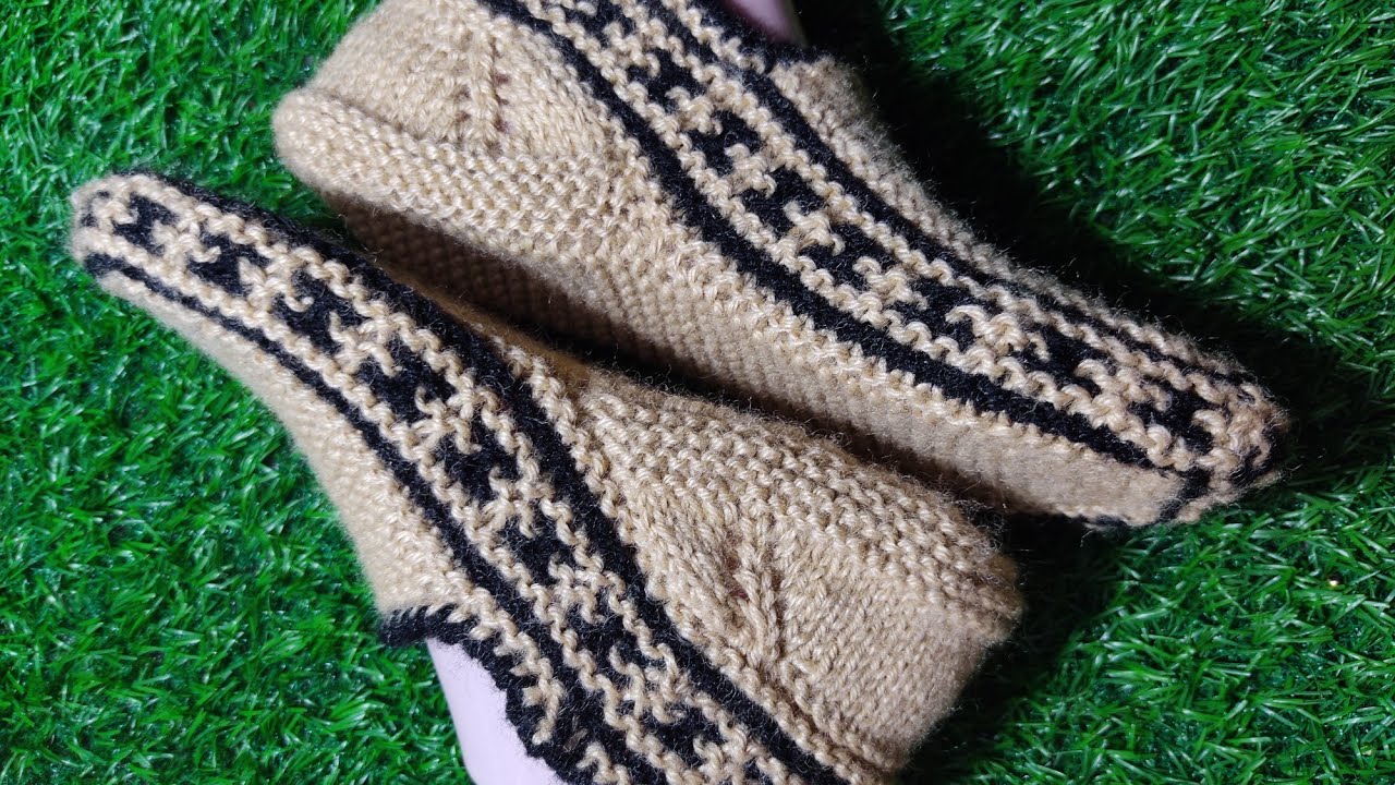 Ladies socks with different tipe of heel,ladies slippers,  अलग तरह से बनाईये खूबसूरत गर्म जुरावें।