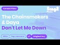 Don't Let Me Down (Piano karaoke demo) The Chainsmokers & Daya