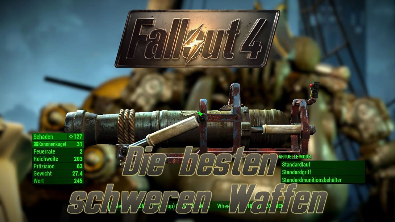 Fallout 4 Alle legendären und außergewöhnlichen Waffen