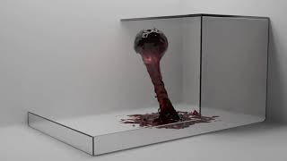 Blender fluid simulation test with animated force fields.