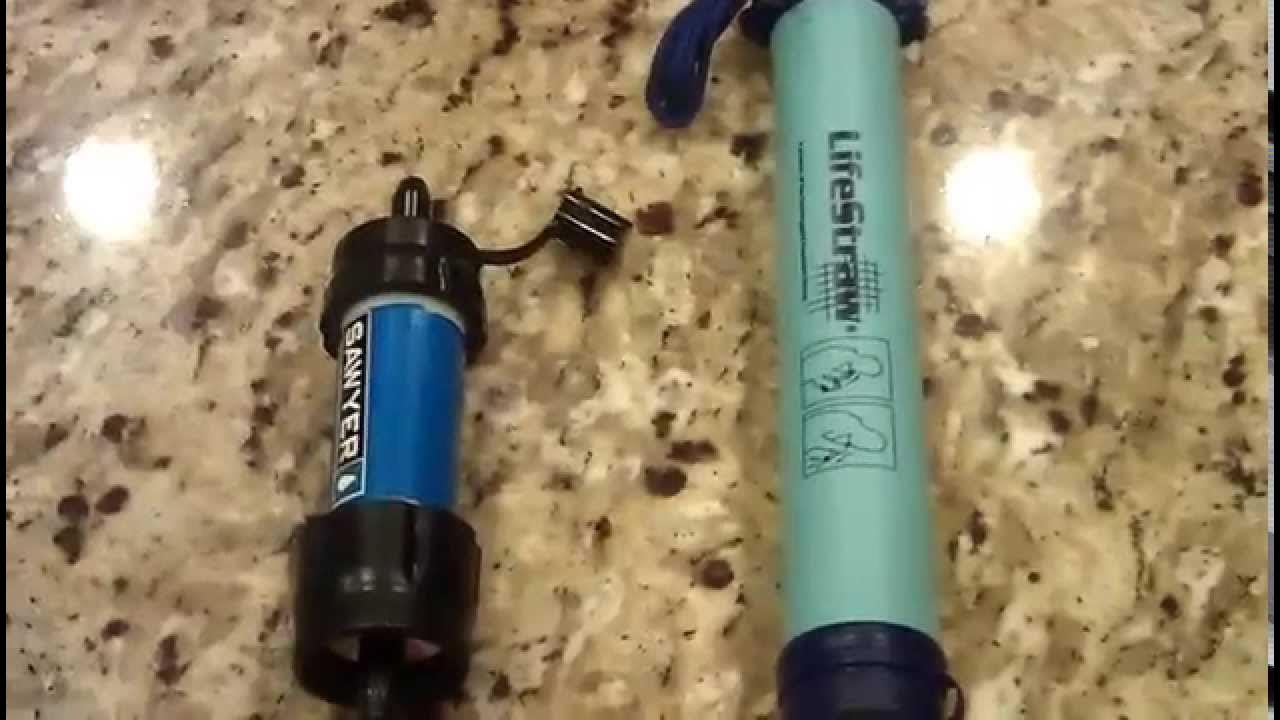 Sawyer Mini Filter vs Lifestraw YouTube