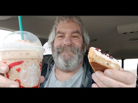 Starbucks Iced Caramel Latte/Cranberry Bliss Bar Soft Spoken ASMR