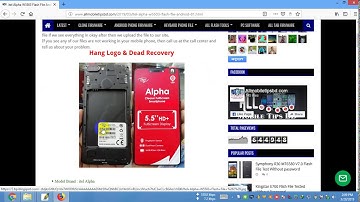 itel Alpha W5503 Flash File Android 8.1 FRP Hang Logo & Dead Recovery Care Firmware File