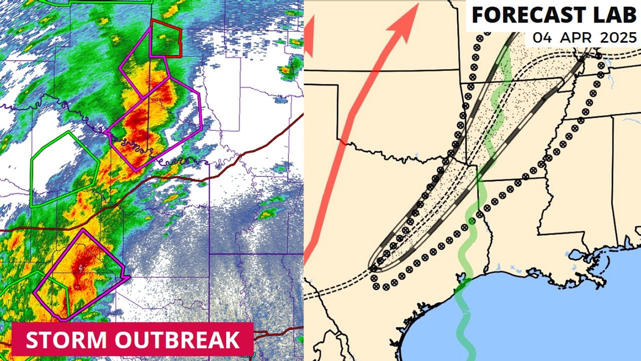 Fri 4/4/25 - US weather | Severe weather outbreak in the south ...