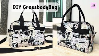 Tas Tote Selempang DIY | Tutorial Menjahit Tas Tote Crossbody