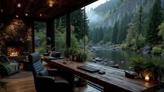 Deep Work Flow Vibes | Calm Forest River Background ~ Focus Music For High Productivity