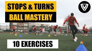 10 Stops & Turns Exercises | Football / Soccer Training | U9 - U10 -  U11 - U12 - U13 - U14