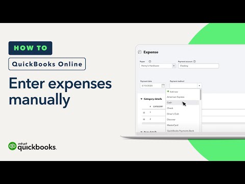 How to enter expenses without a connected bank in QuickBooks Online