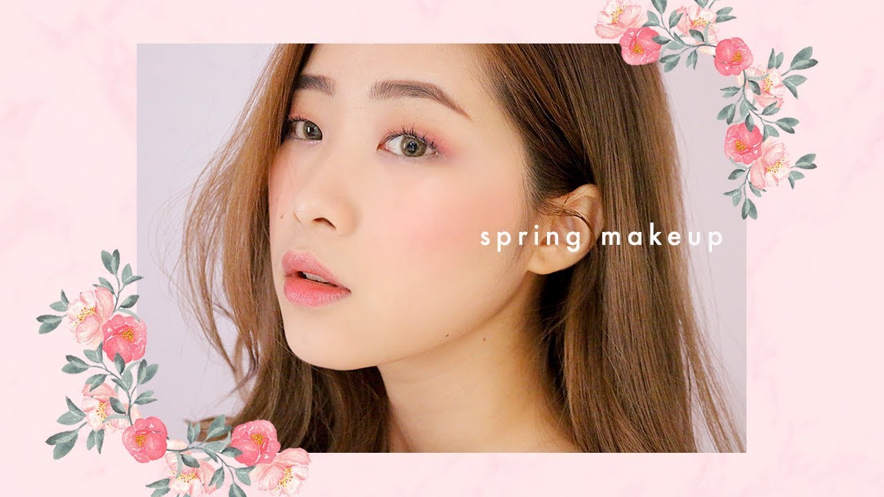 SPRING CHERRY BLOSSOM MAKEUP 2018 - YouTube