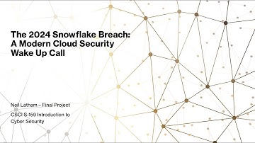Neil Latham CSCI S 159 Final Project - Snowflake 2024 Breach