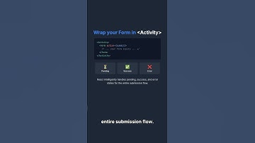 React 19 forms are now self-aware thanks to Activity. #react19 #reactjs #reactdevelopment #react