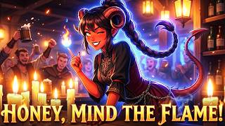 Honey, Mind the Flame! 🔥 | Upbeat Fantasy Tavern Folk (Tiefling Barmaid) screenshot 5