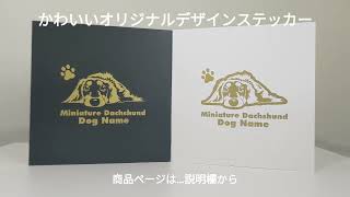 メモリアルステッカー オリジナルデザイン ネームを入れて製作 うちの子といつも一緒に