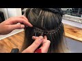 Detailed LA WEAVE Human hair extension application video and tutorial.