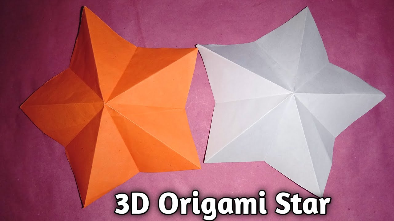 3D Paper Star, Origami Star, Paper Crafts Easy