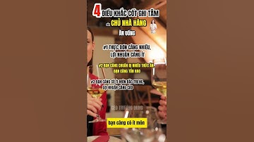 4 Điều Khắc Cốt Ghi Tâm Của Chủ Nhà Hàng Ăn Uống #kinhdoanh #shorts #short  l Trương Dung official