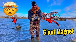 Tossing Giant Magnets  What Will I Find? (Magnet Fishing)