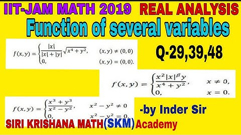 REAL ANALYSIS  IIT-JAM (MATH)2019 ;Q-29, 39,48