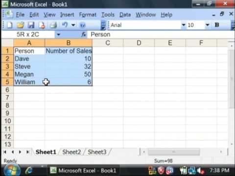 How To Create A Bar Chart In Excel 2003