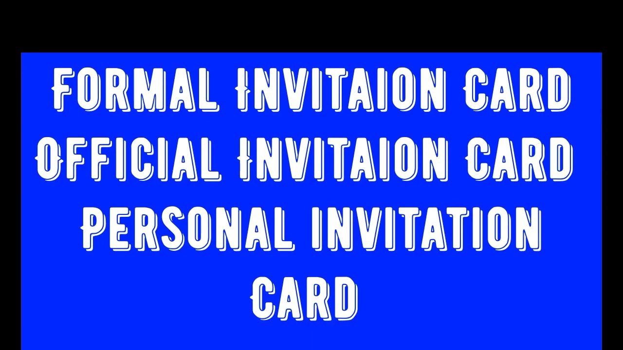 Invitation and Replies Class 12 Revision CBSE Term 2 Exam - YouTube