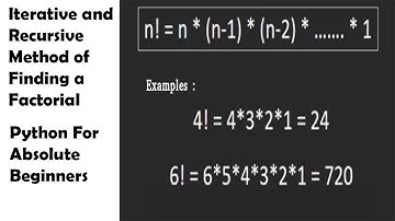 How to Program Factorial in python| Recursive and Iterative Method| python for Beginners