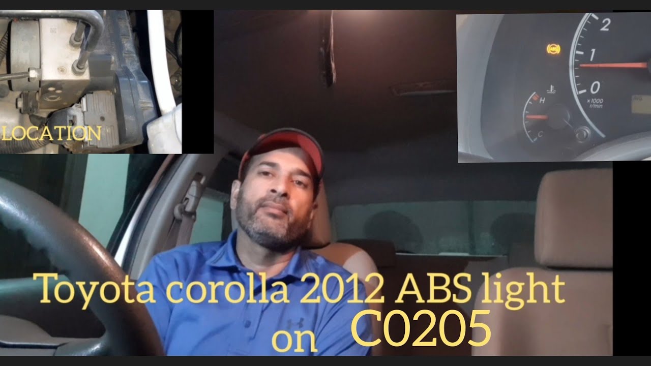 #Toyota corolla ABS LIGHT ON CODE C0205 PROBLEM SOLUTION - YouTube