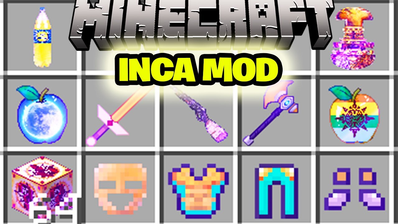 DESCOBRI A LUCKY BLOCK INCA COM OS MELHORES ITENS DO MINECRAFT 