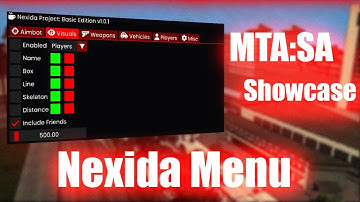 MTA:SA Cheat Menu | MTA:SA Showcase |  Nexida Menu