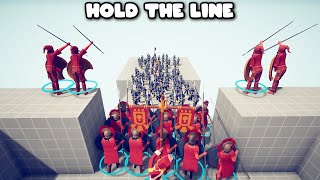 SPARTANS DEFENSE FORMATION VS FLAG BEARER EVERY UNITS - Totally Accurate Battle Simulator TABS