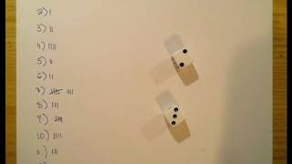Probability Experiment: Rolling Two Six Sided Number Cubes and Taking the Sum.