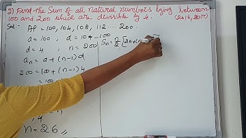 Class 10 Maths # AP #Find the sum of all natural numbers lying between 100 1nd 200,divisible by 4
