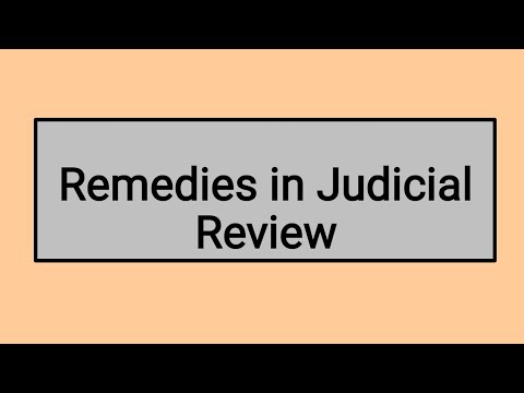 Remedies in Judicial Review (Control)