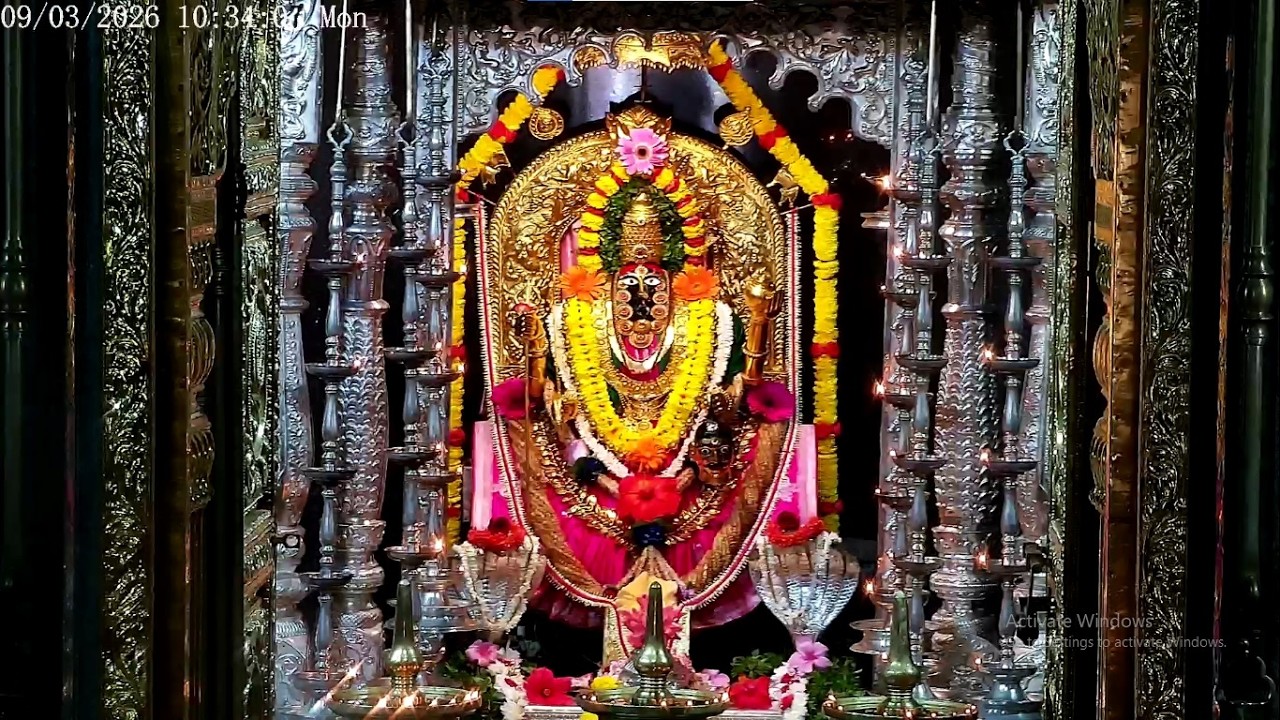 Shree Mahalasa Narayani Mahalasa Alankar & Madhyan Aarti  9th march 2026