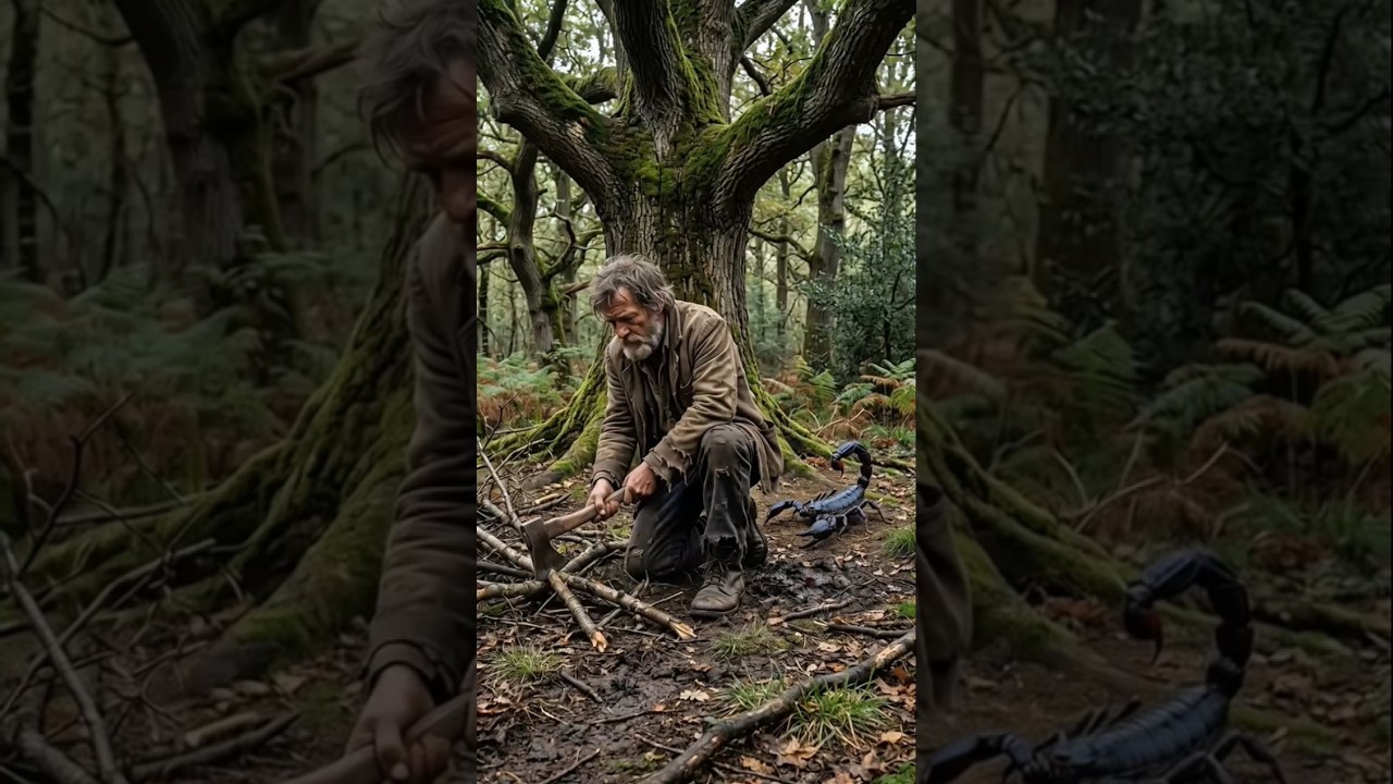 "Шимпанзе спасает старика от яда скорпиона" 