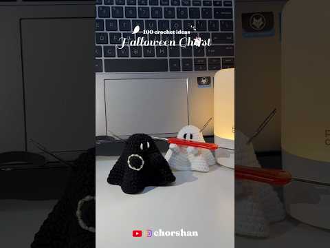 Desk buddy for Halloween 👻 #crochetideas #crochet #amigurumi #halloween #ghost #halloweenhomedecor