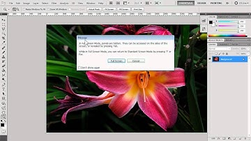 Photoshop - Screen Modes - Full Screen Mode, Full Screen Mode with Toolbar, Standard Screen Mode