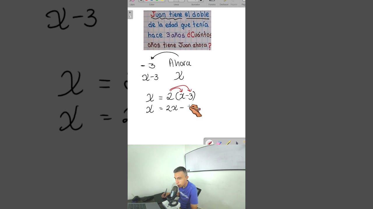 Problemas de edades | Ejercicio fácil  #educación #math #algebra