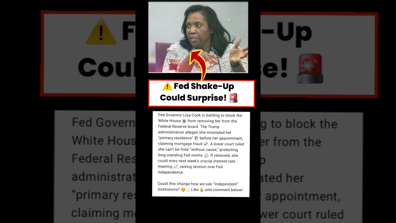 "Trump vs. Fed: Can Lisa Cook Be Fired?"
