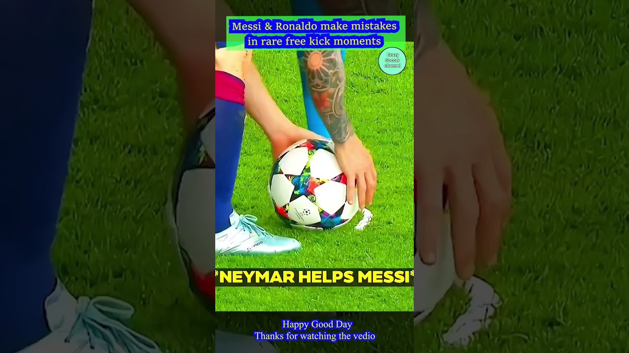 Rare Funny Moments of Messi and Ronaldo Free Kicks 😂 